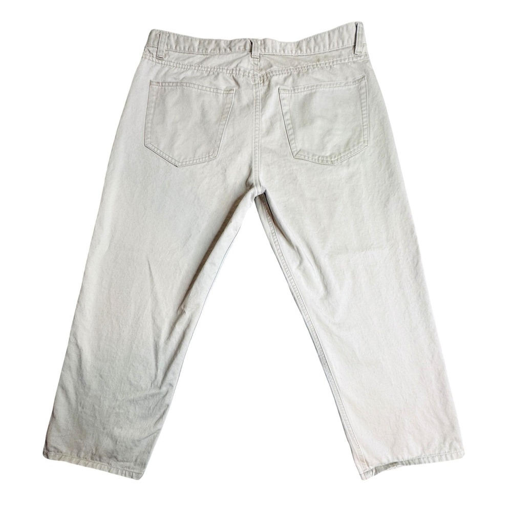 Vintage‎ Gap 1969 Capri Jeans Womens 14 Beige Light Wash High Rise Relaxed Denim